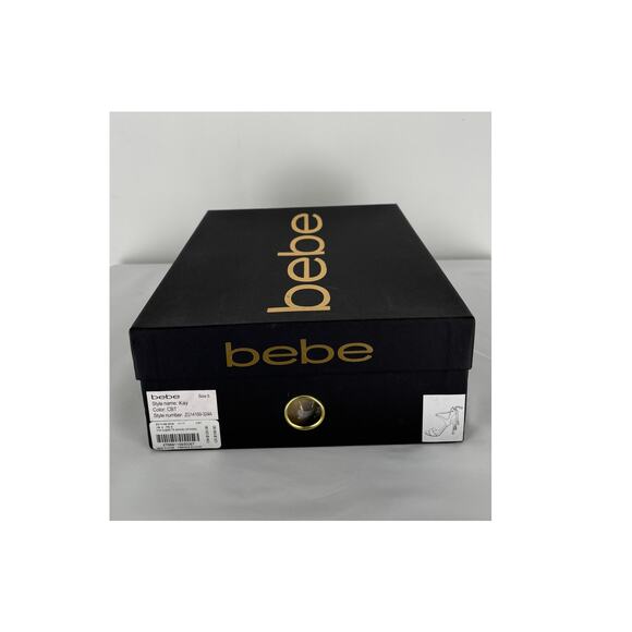 Bebe Kya Suedette Sandal Heel With Tassel Blue Womens Size 5 New - Picture 8 of 8